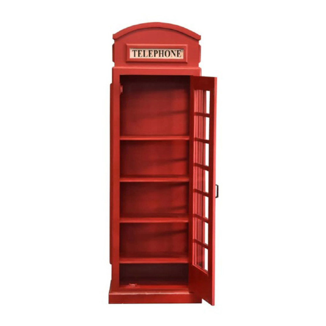 LONDON CALLING BOOKCASE TALL METAL RED 64x40xH180cm IN