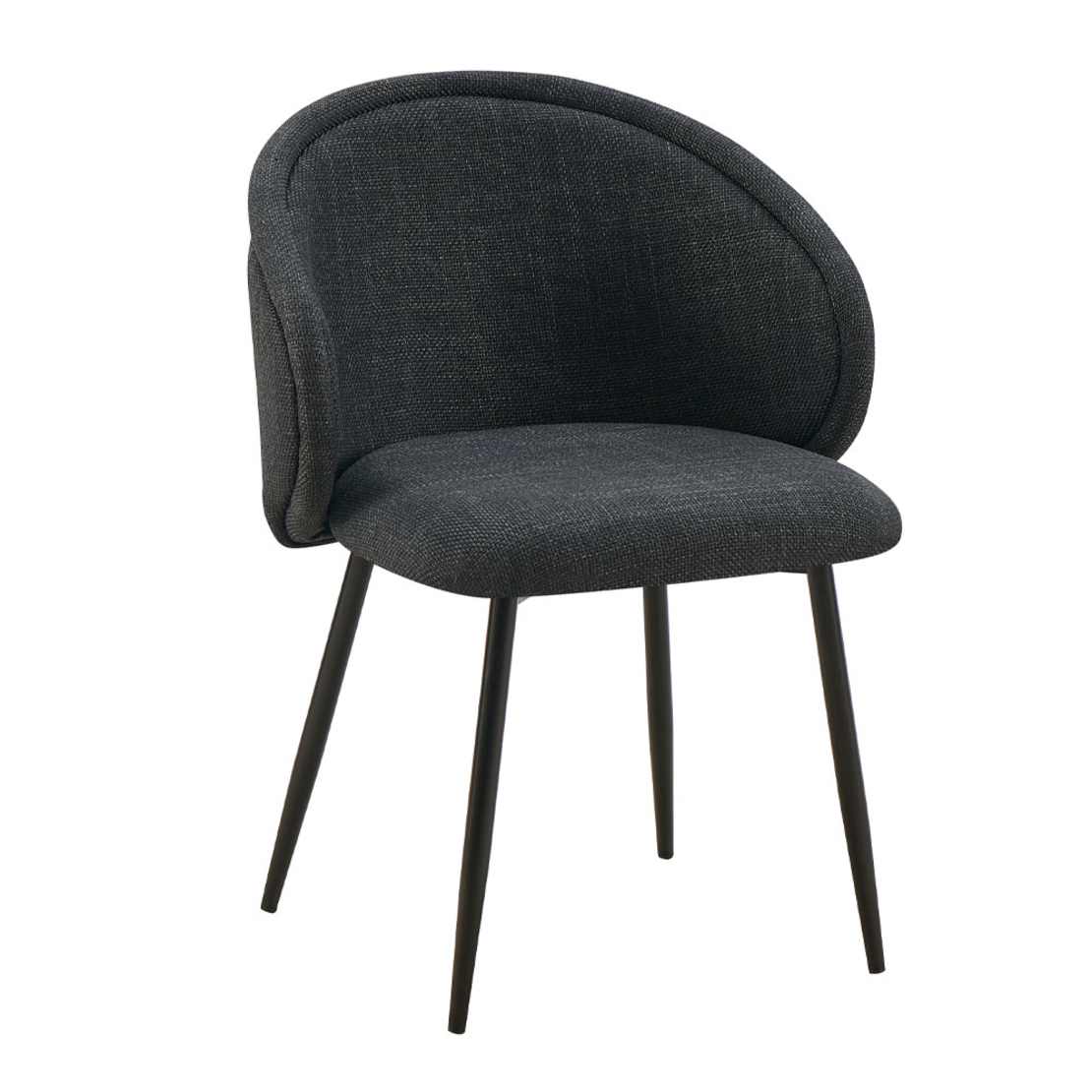 FIGARO CHAIR ARMCHAIR FABRIC ANTHRACITE METAL BLAC