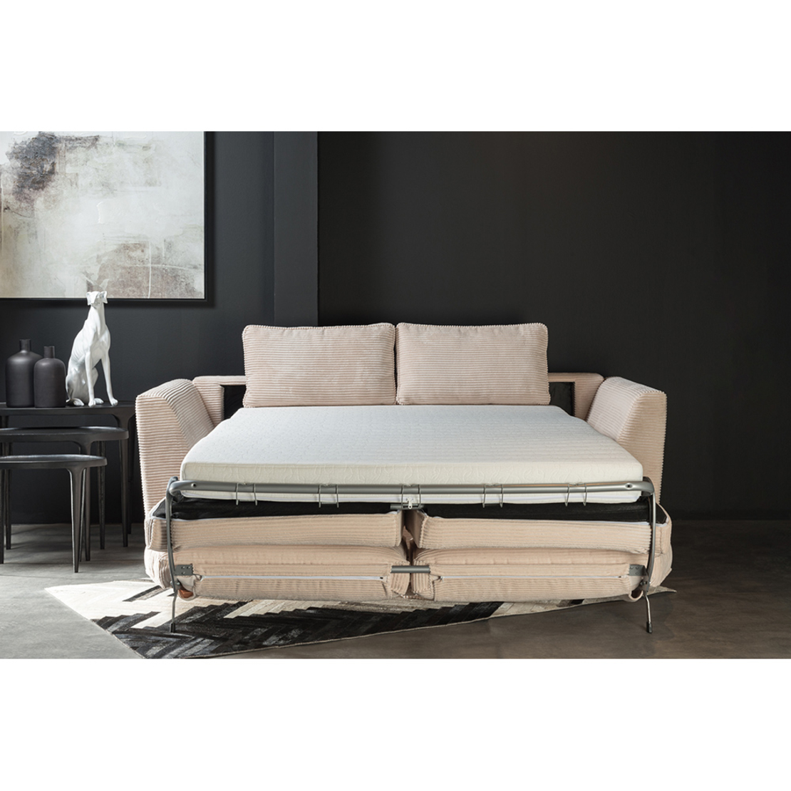 COCOON SOFA BED 3SEAT EASY CLEAN FABRIC BEIGE E1 E