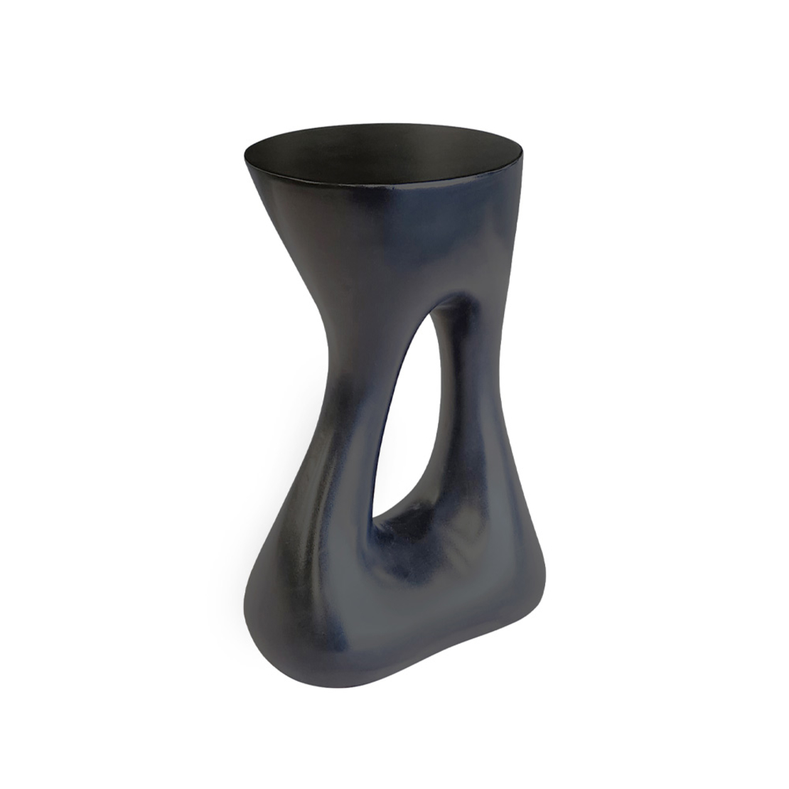 ABSTRACT SIDE TABLE CEMENT BLACK 38x28xH56cm VN