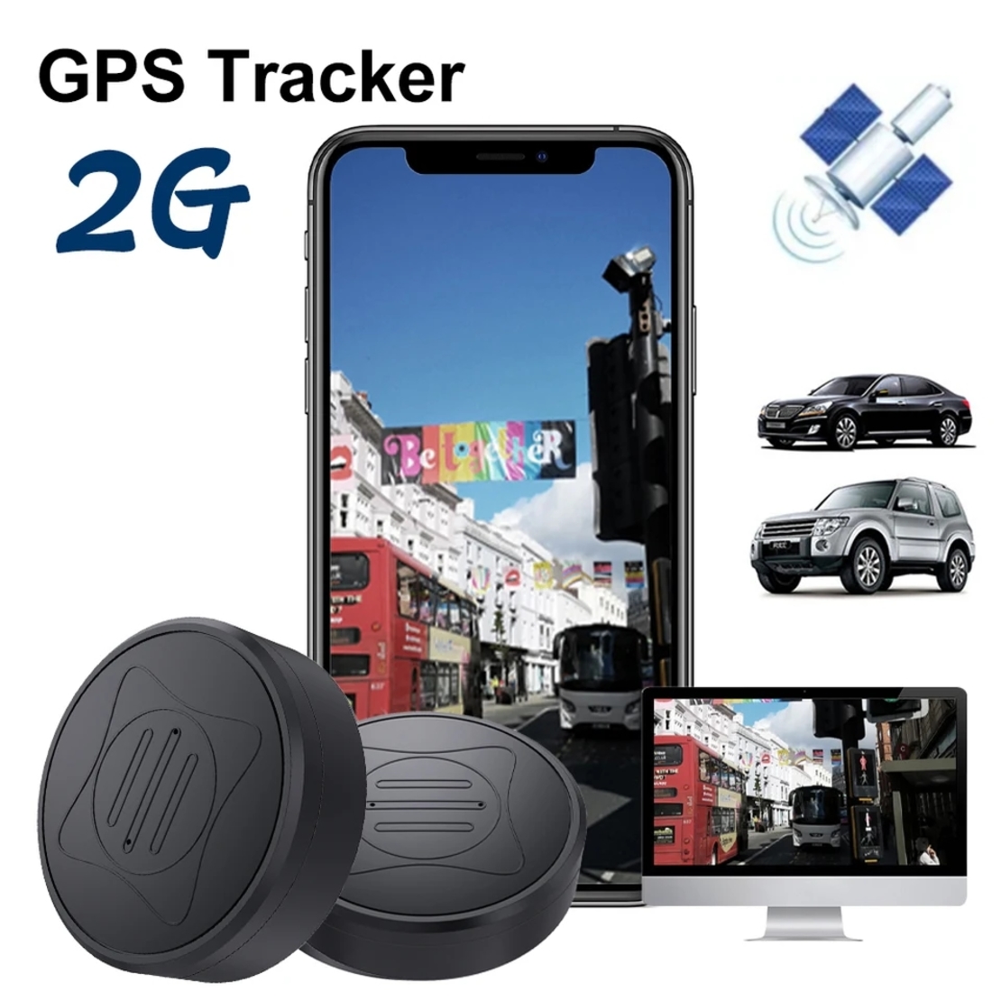 GPS устройство за проследяване, Vaxiuja, Водоустойчиво, Прецизно позициониране, Множество аларми, Проследяване в реално време, ABS материал, Черен