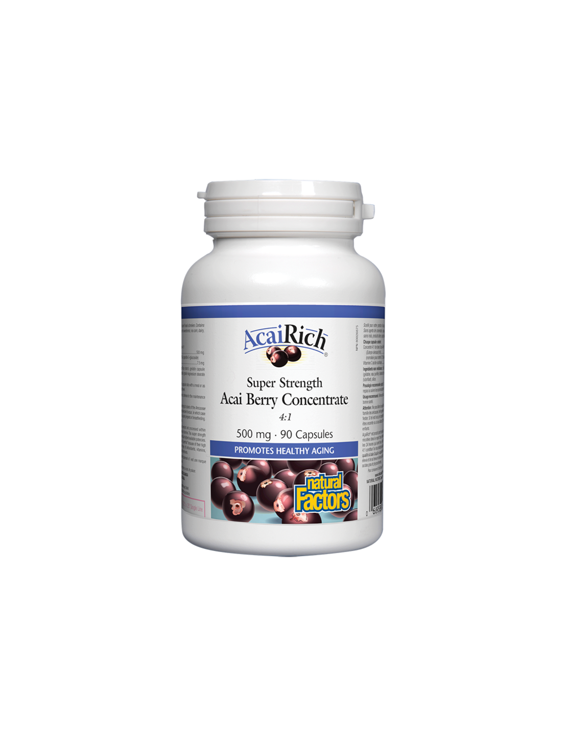 AcaiRich® Acai Berry Concentrate 4:1/ Акай 500 mg x 90 капсули Natural Factors
