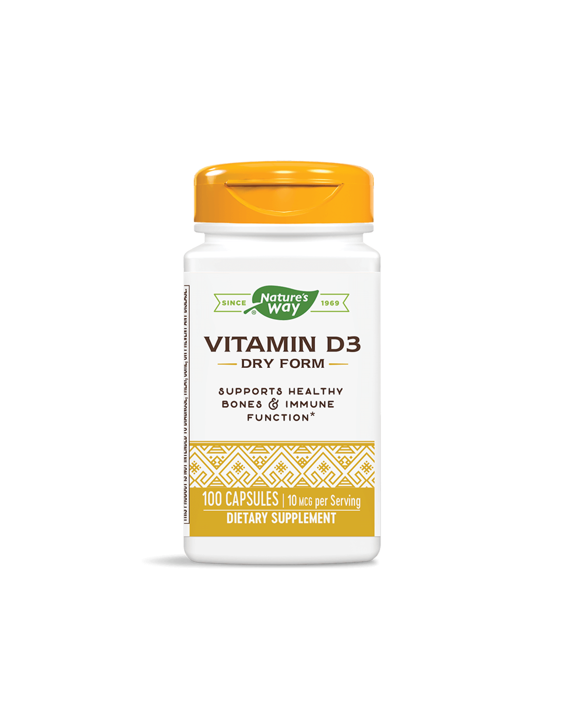 Vitamin D3 Dry Form/ Витамин D3 (сух) 400 IU х 100 капсули Nature’s Way
