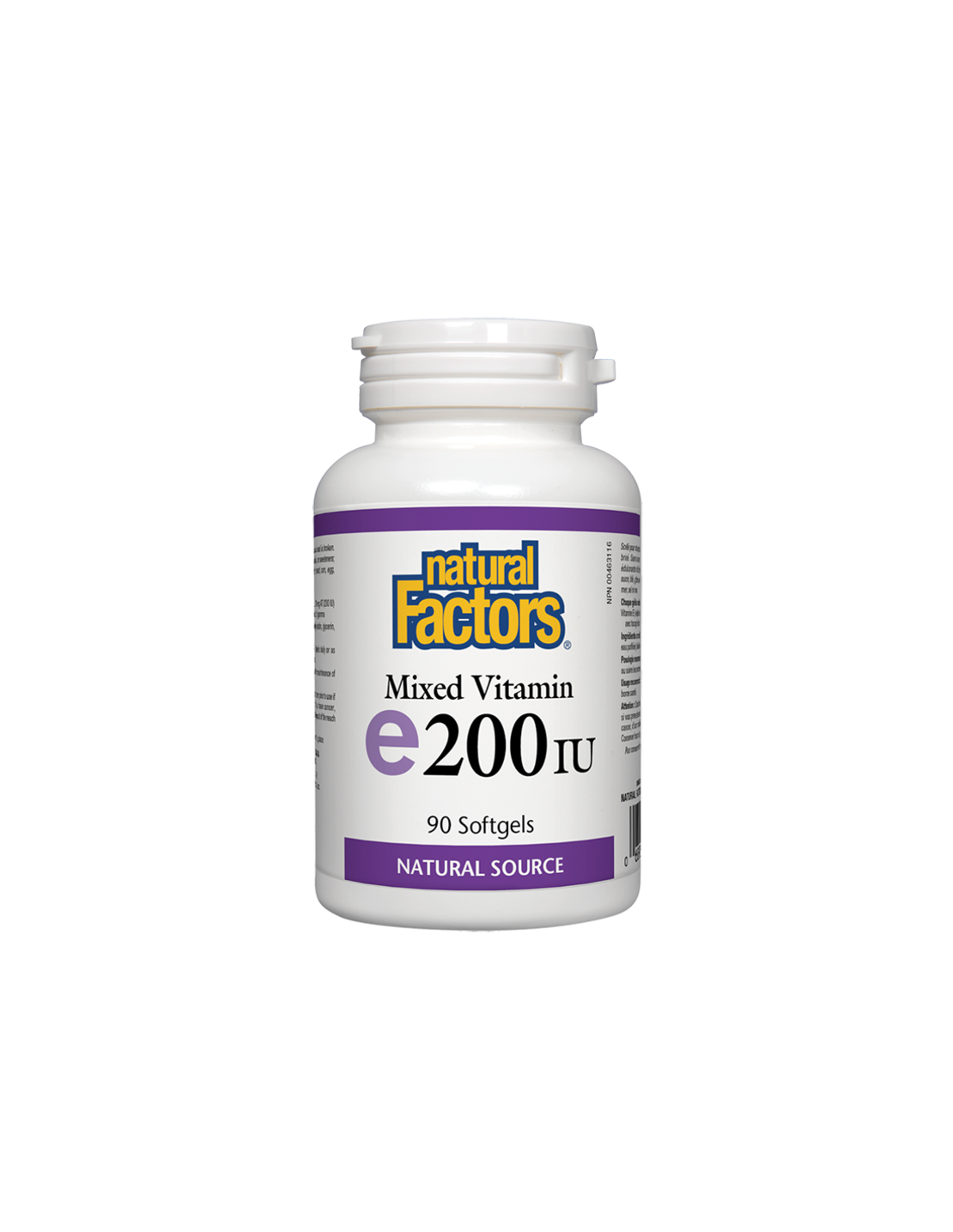 Vitamin E/ Витамин E (токофероли микс) 200 IU х 90 софтгел капсули Natural Factors