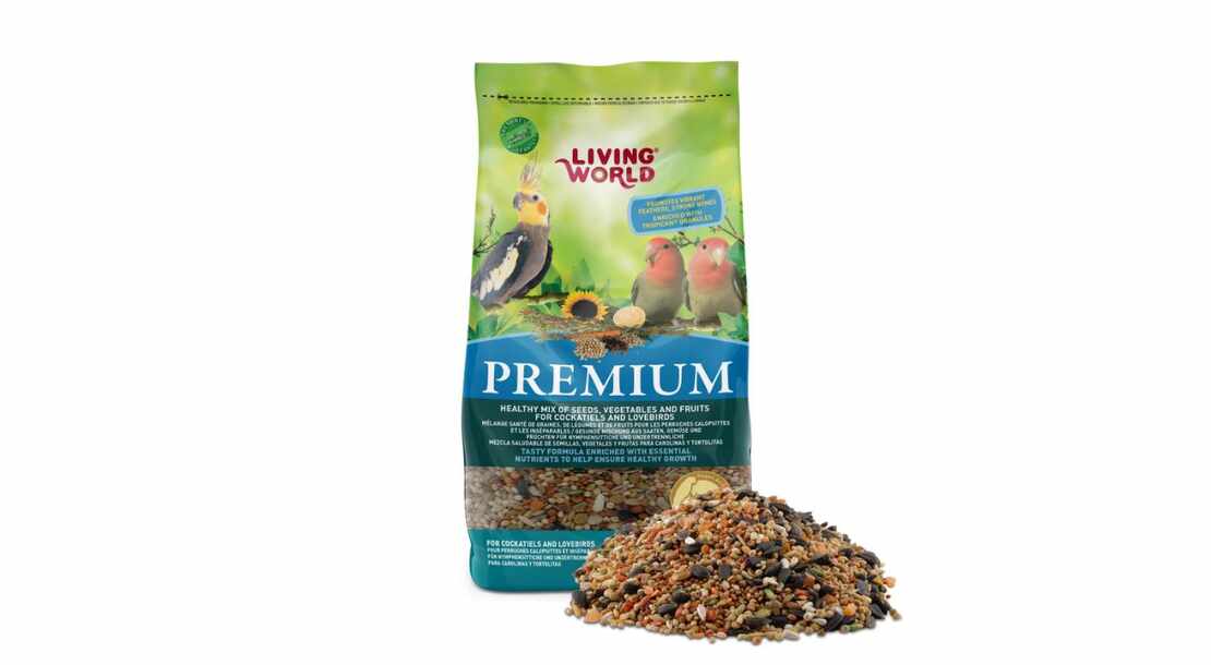 Living World Premium Микс за Корели и Неразделки – 908 г