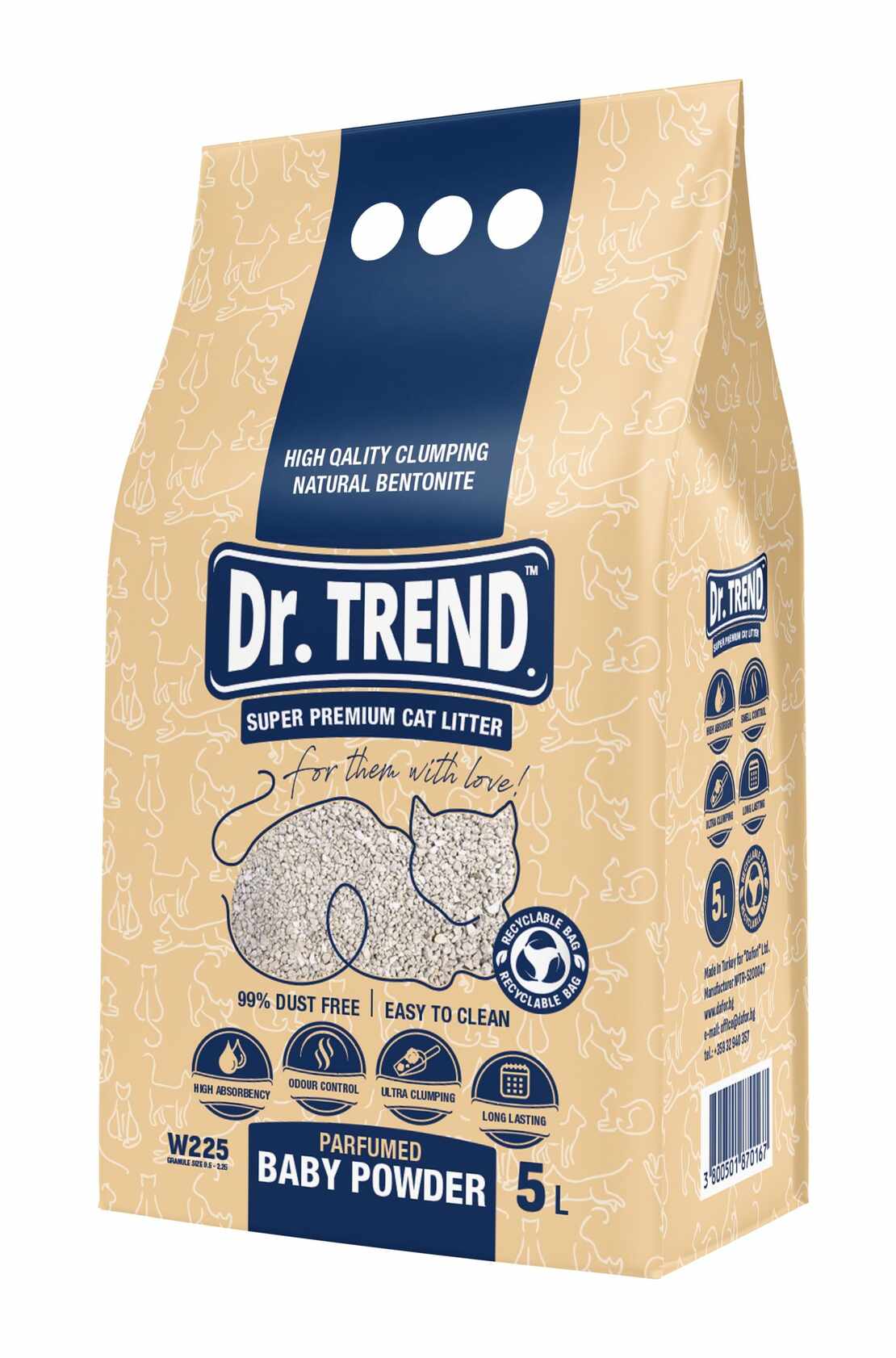 DR. TREND CAT LITTER – КОТЕШКА ТОАЛЕТНА