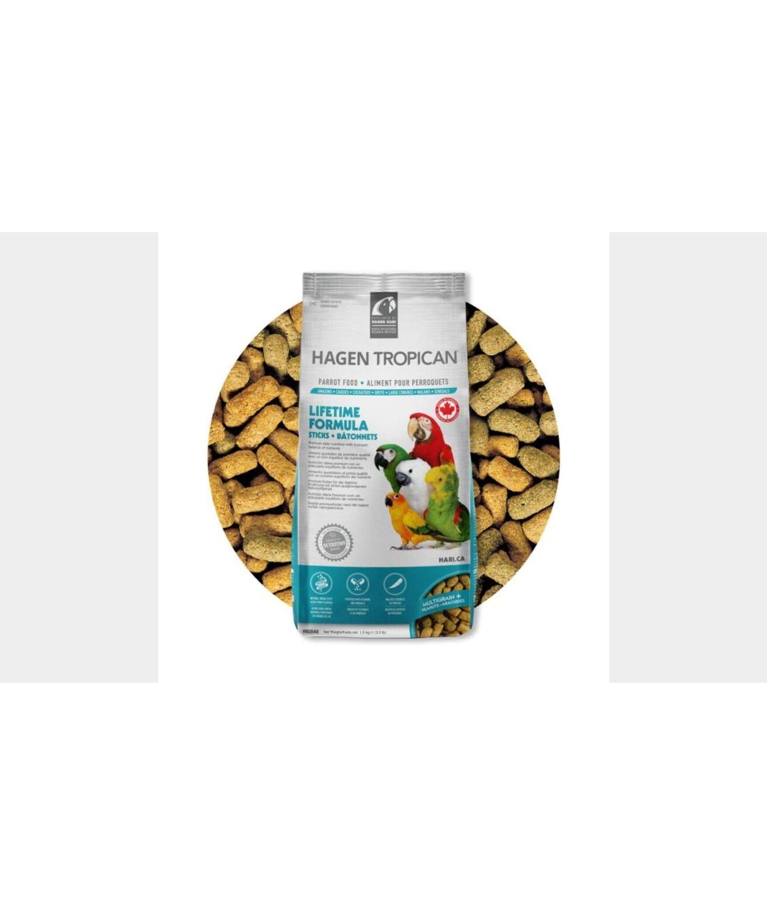 HARI Tropican Lifetime Стикове за Папагали – 1.5 кг