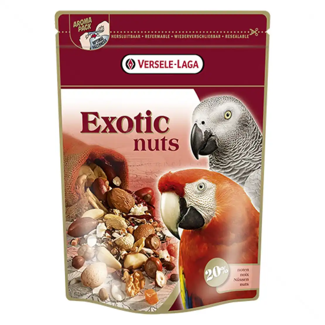 VERSELE LAGA Exotic Nut - храна за големи папагали със цели ядки