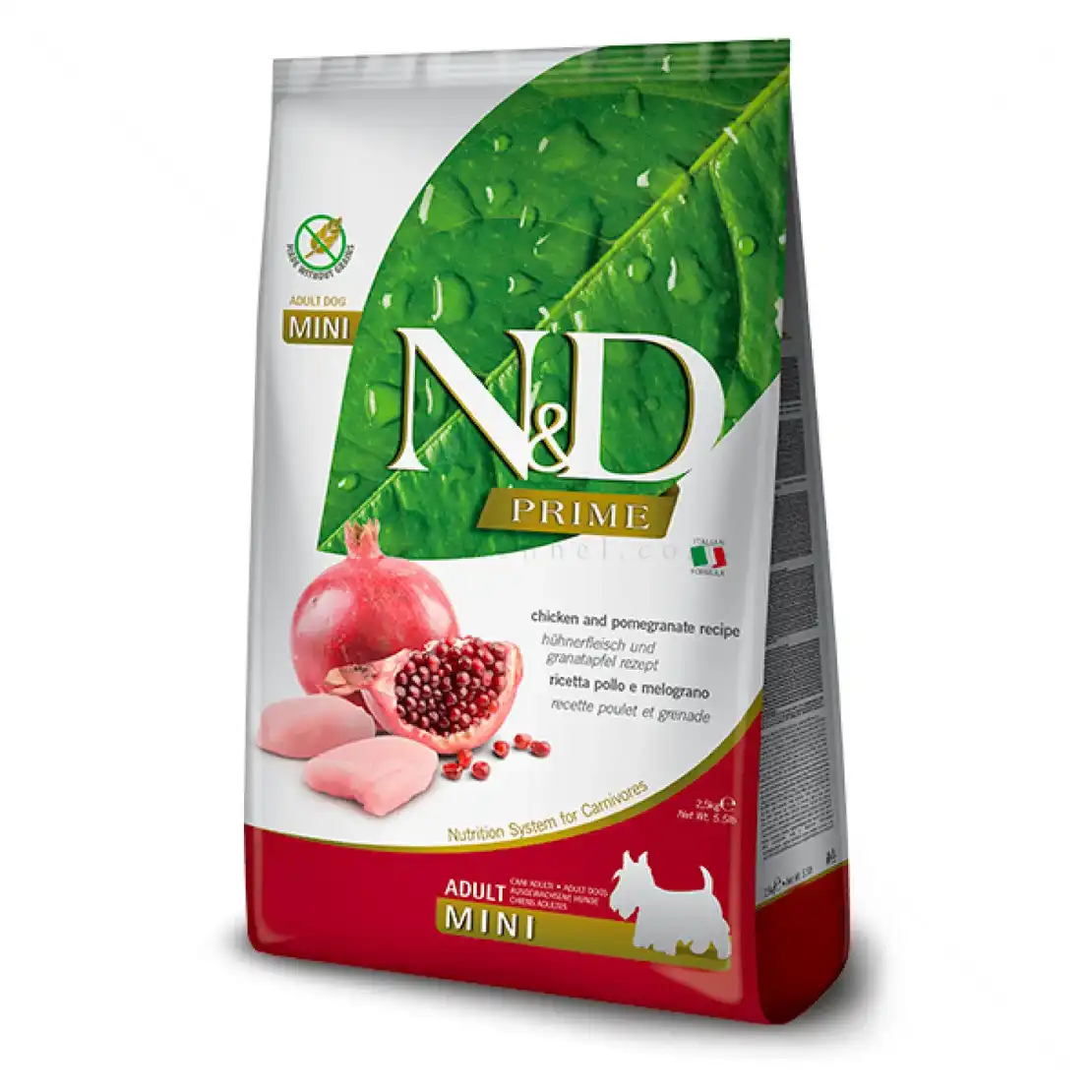 N&D Prime Dog Adult Mini с пилешко месо и нар за кучета от дребни породи над 1 година