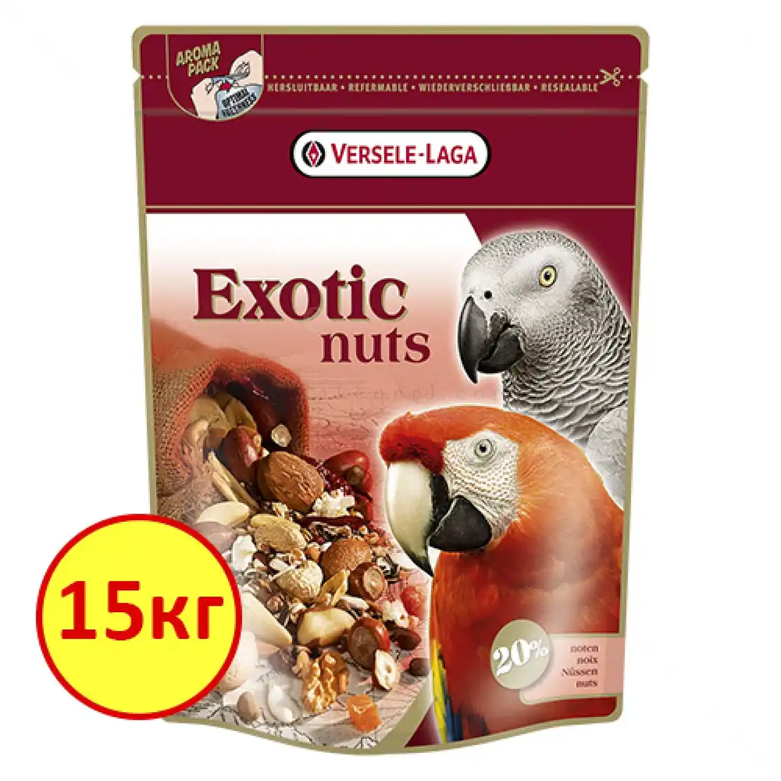VERSELE LAGA Exotic Nut - храна за големи папагали със цели ядки