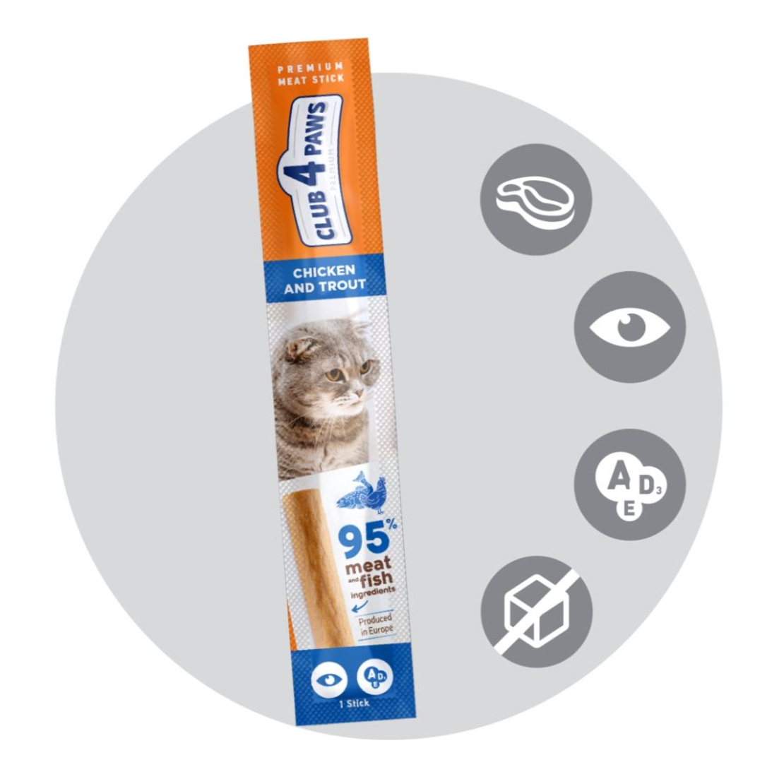 CLUB 4 PAWS CAT STICKS - Лакомство за котка
