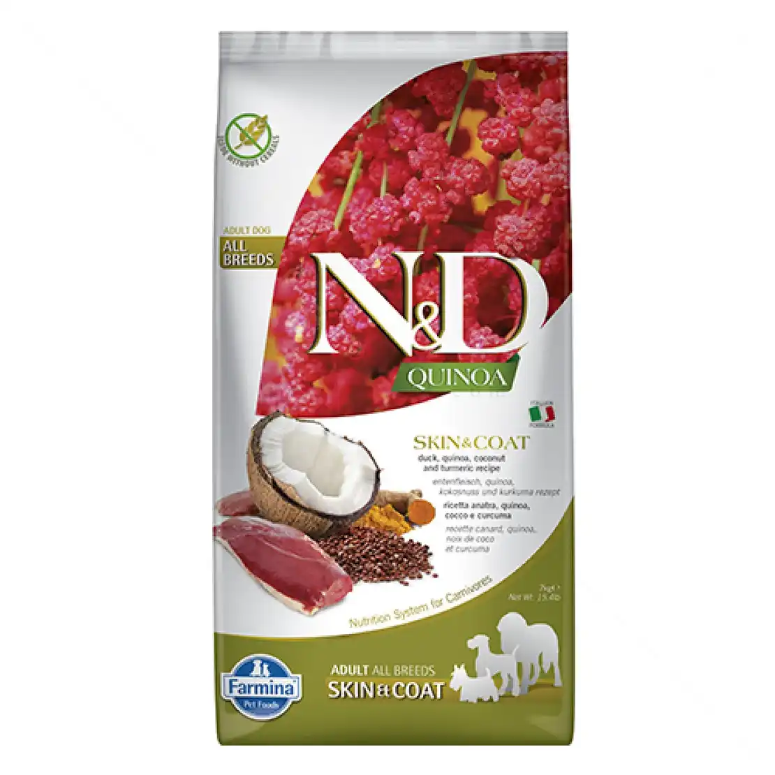 N&D Dog Quinoa с патешко месо, киноа, кокос и куркума за кучета над 1 година