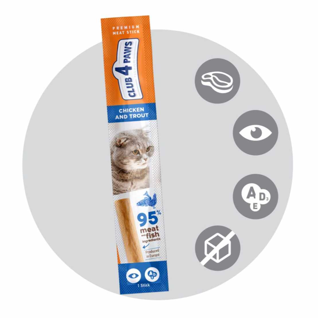 CLUB 4 PAWS CAT STICKS - Лакомство за котка