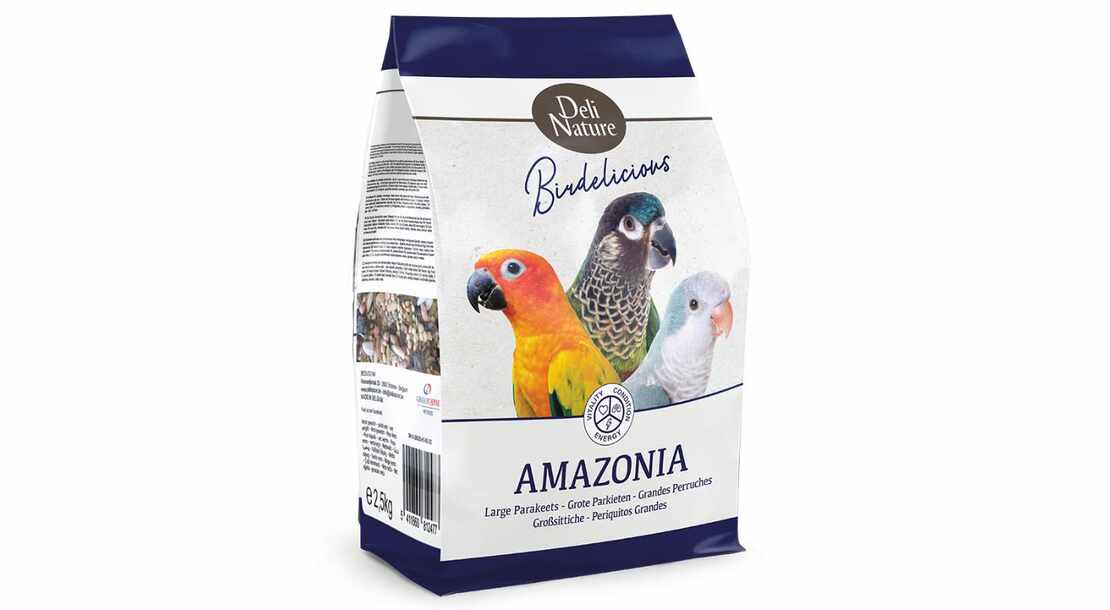 Deli Nature Birdelicious Amazonia - Семенен Микс за Южноамерикански Средни Папагали 800 гр