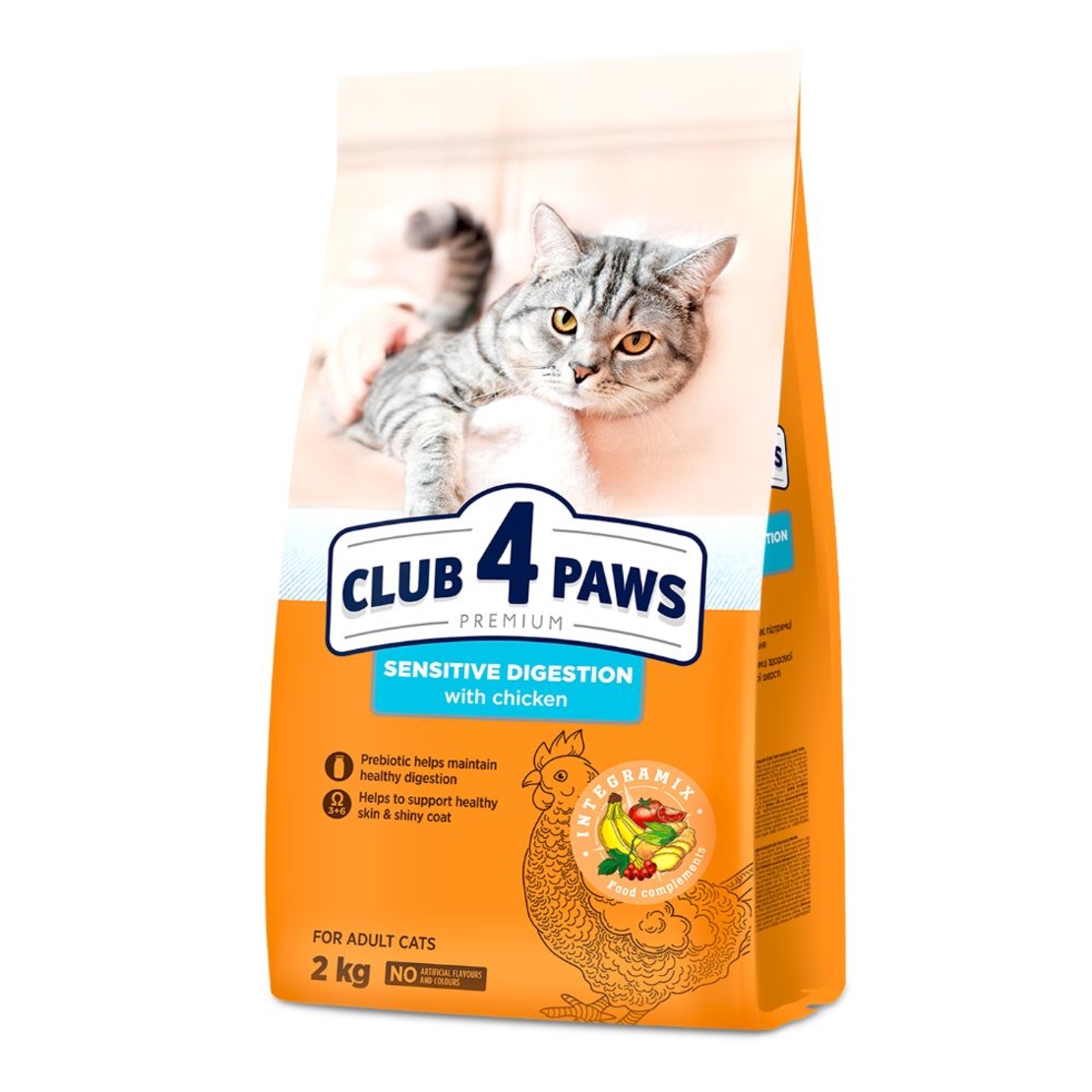 CLUB 4 PAWS CAT ADULT SENSITIVE DIGESTION Пълноценна, премиум храна за котки