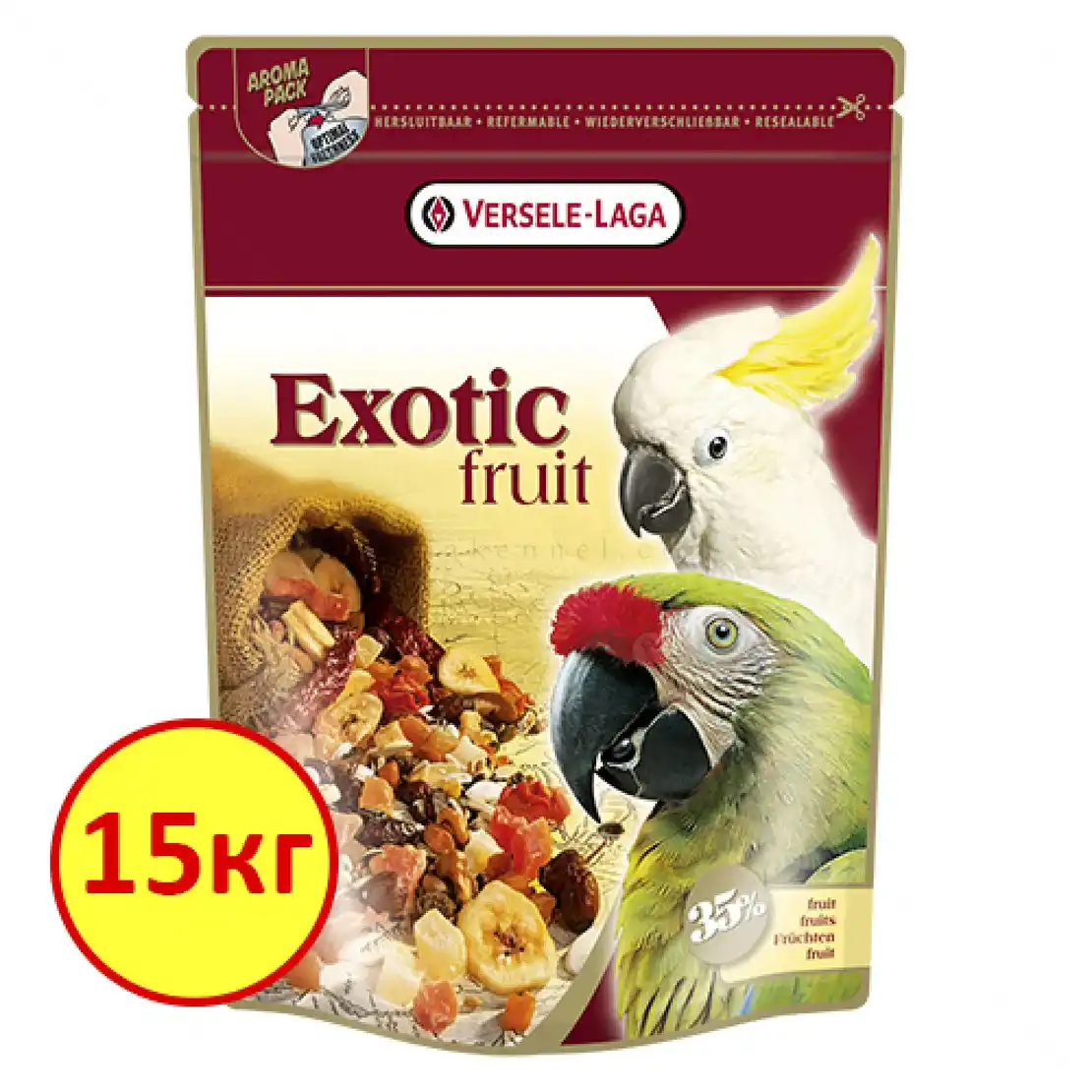 VERSELE LAGA Exotic Fruit - храна за големи папагали с екзотични плодове