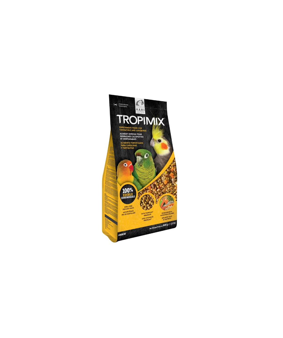 HARI Tropimix Обогатена Храна за Корели и Неразделки – 908 г