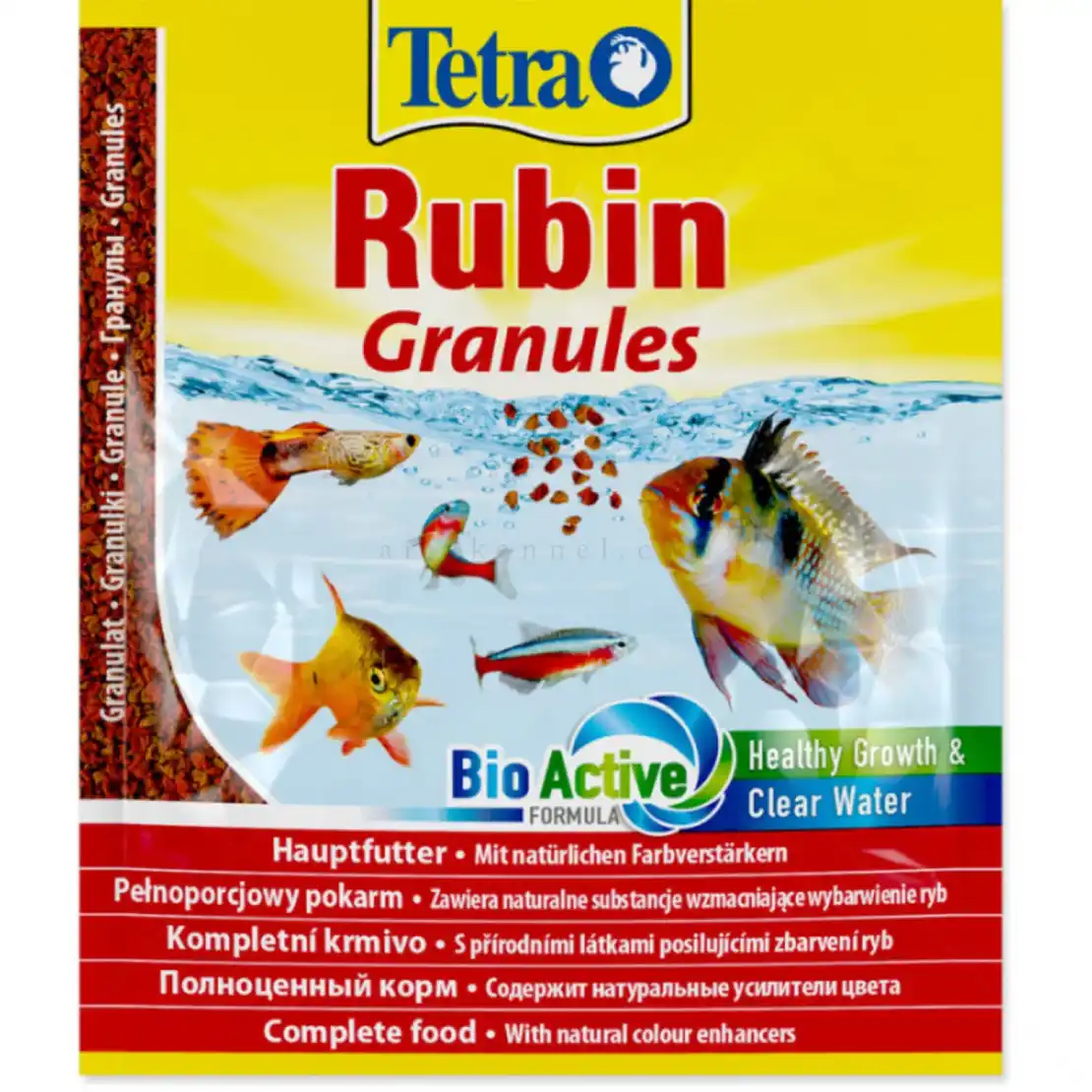 TETRA TetraRubin Granules 15 гр - храна на гранули за засилване на цвета на всички видове декоративни риби