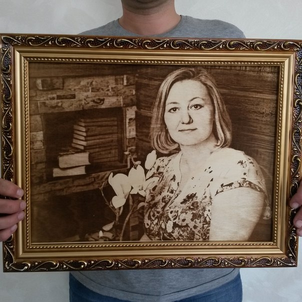 Портрет на досках по фотографии