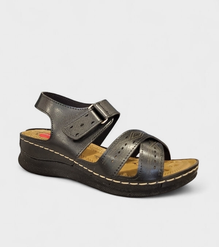 Дамски анатомични сандали в черно – Модел 712004 Black
