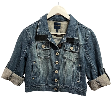 Дамско дънково кроп топ яке HIGHWAY Jeans