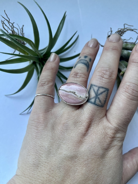Pink jasper ring