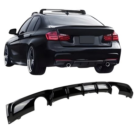 Двоен Оребрен Дифузьор за BMW F30 F31 Тип 335 340