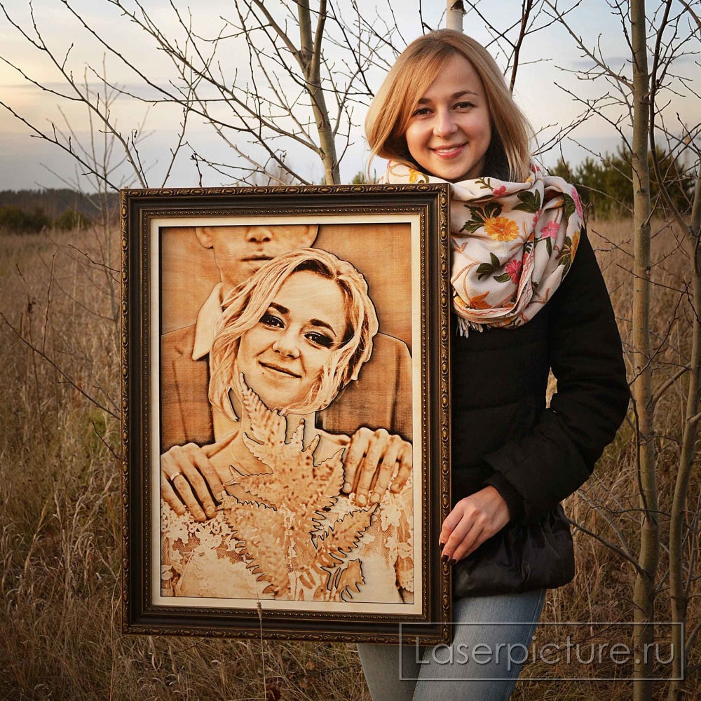 Портрет из дерева по фото