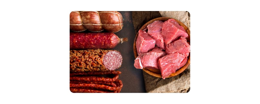 Мясо полуфабрикаты и колбасы