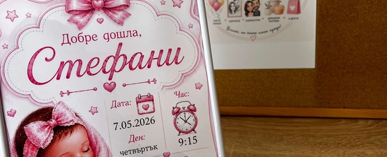 Бебешки визитки за момиче