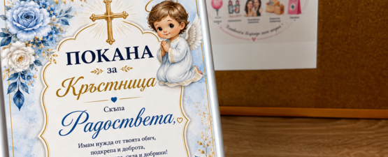 Покани за кръстница/кръстник на момче