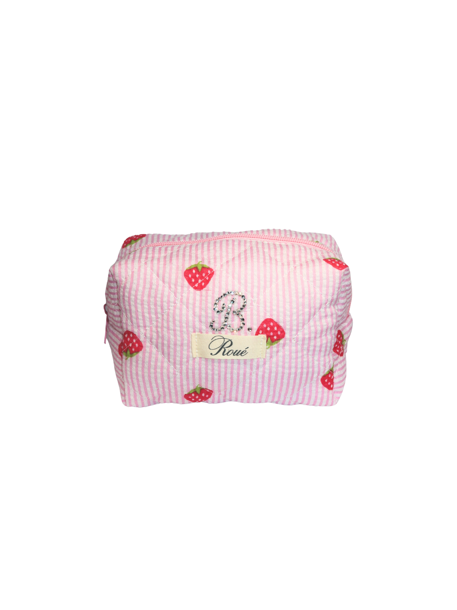 CUSTOM SMALL STRAWBERRY SADDLEBAG TOILETRY BAG