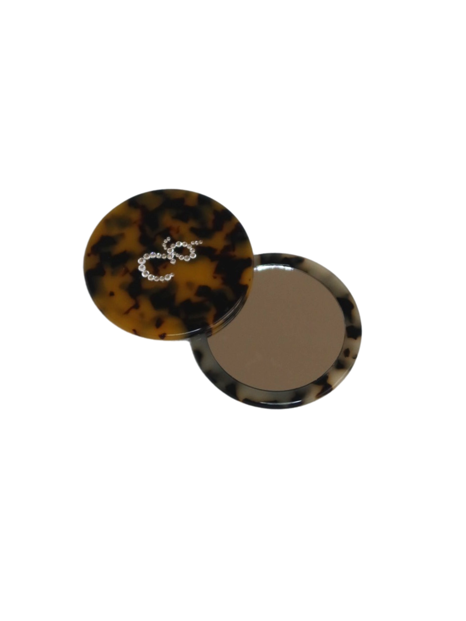 CUSTOM PОCKET MIRROR IN BURNED COCO