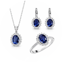 Diamond sets with sapphires