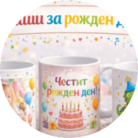 Персонализирани чаши за рожден ден – подарък с име и снимка
