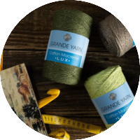 МАКРАМЕ- GRANDE YARN COTTON LUX