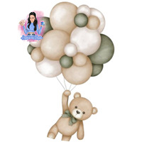 Тема '' Мече със зелени балони''